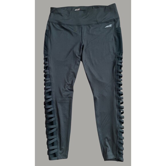 Avia Leggings Women’s Size L Lot of 2 Workout Athletic Black & Navy Pink - Picture 4 of 6